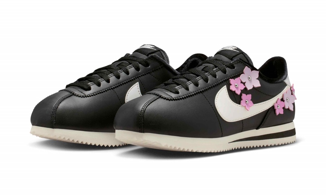 【2026年 発売】NIKE CORTEZ LEATHER “Floral Pack/Black/Pink Rise” (ナイキ コルテッツ レザー “フローラルパック/ブラック/ピンクライズ”) [IV5675-001]