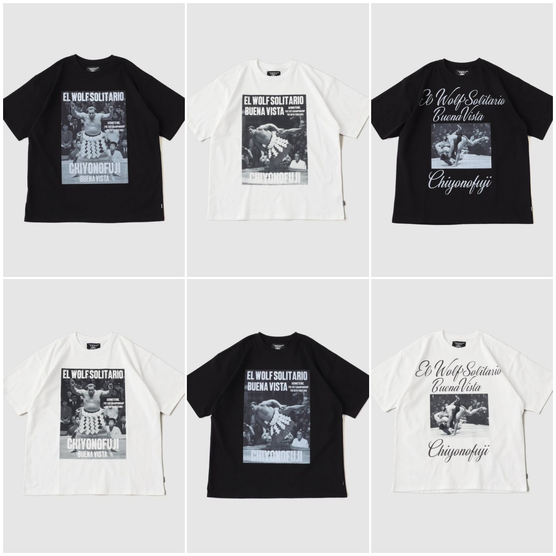千代の富士 × BUENA VISTA “El wolf solitario tee”が発売 (Chiyonofuji ブエナビスタ)