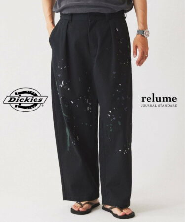 JOURNAL STANDARD relume × Dickies 別注 "スプラッシュ 刺繍 カーブ ワークパンツ"が2026年 7月下旬 発売 (ジャーナルスタンダード ディッキーズ)