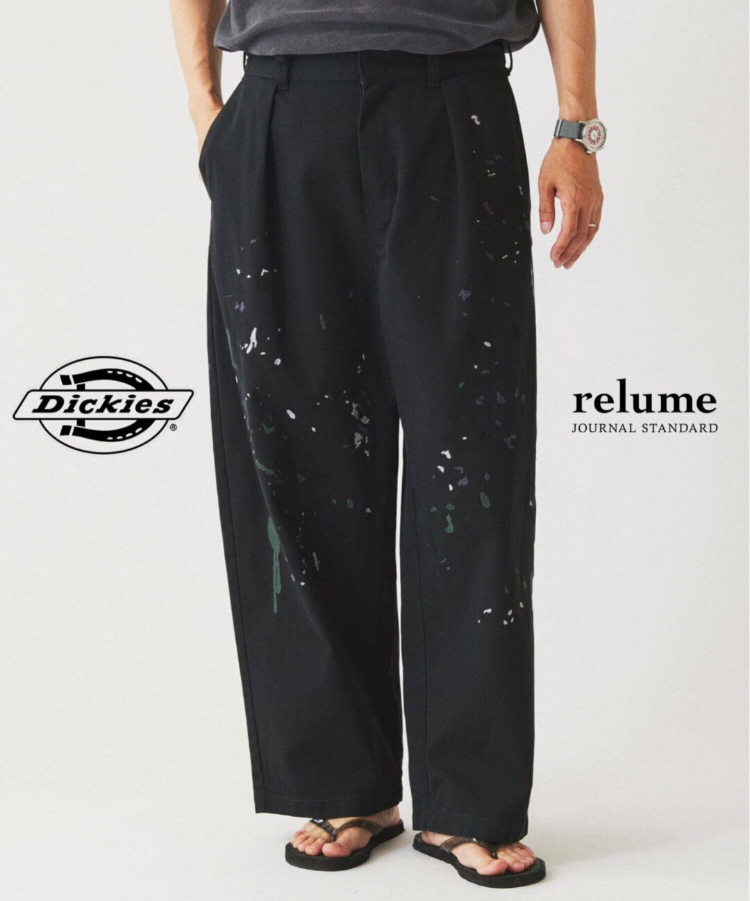 JOURNAL STANDARD relume × Dickies 別注 "スプラッシュ 刺繍 カーブ ワークパンツ"が2026年 7月下旬 発売 (ジャーナルスタンダード ディッキーズ)