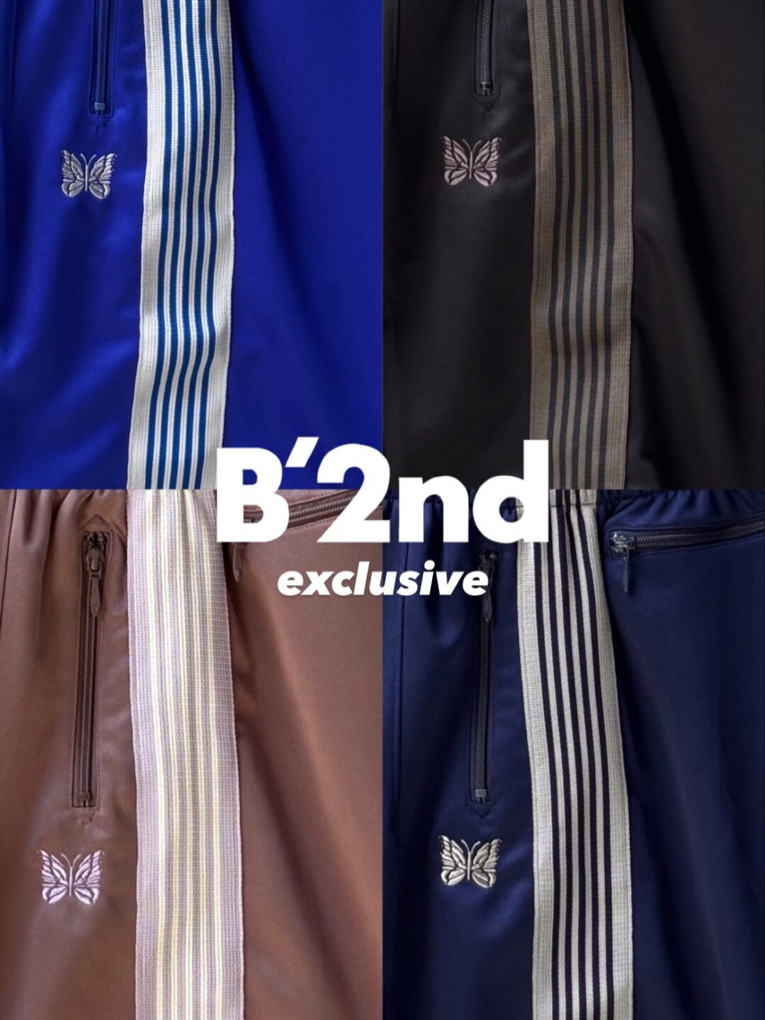 NEEDLES × B’2nd 2026 SS 別注 “H.D. Track Short Pant – Poly Smooth”が7/4 発売 (ニードルズ ビーセカンド)