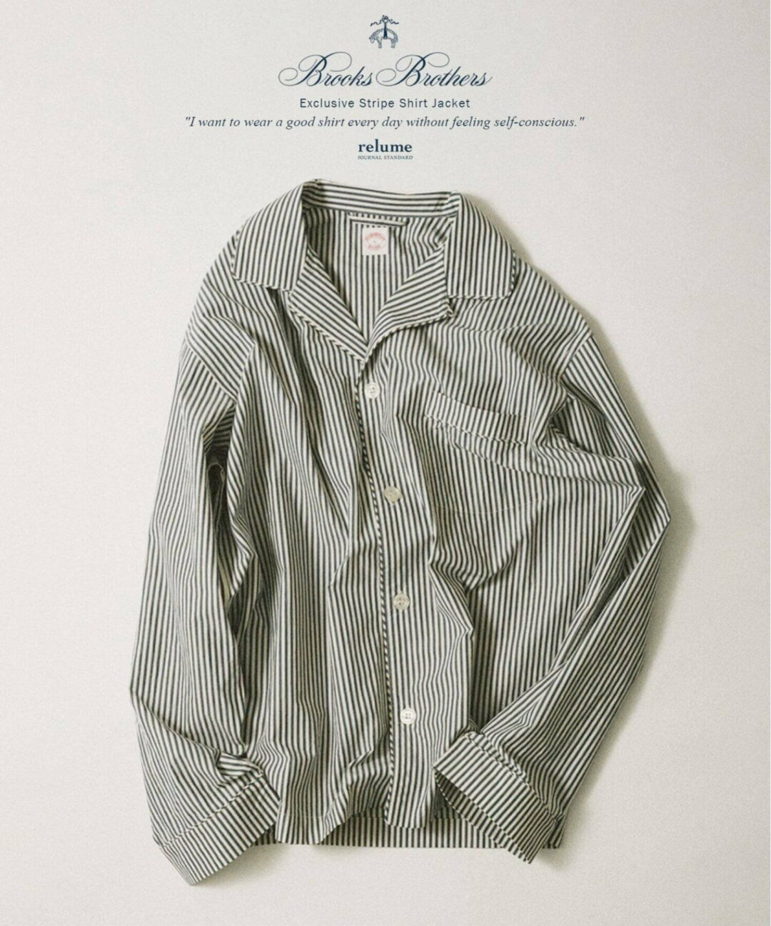 JOURNAL STANDARD relume × Brooks Brothers 2026 FW 別注 "ストライプ シャツジャケットが9月上旬 発売 (ジャーナルスタンダード ブルックスブラザーズ)