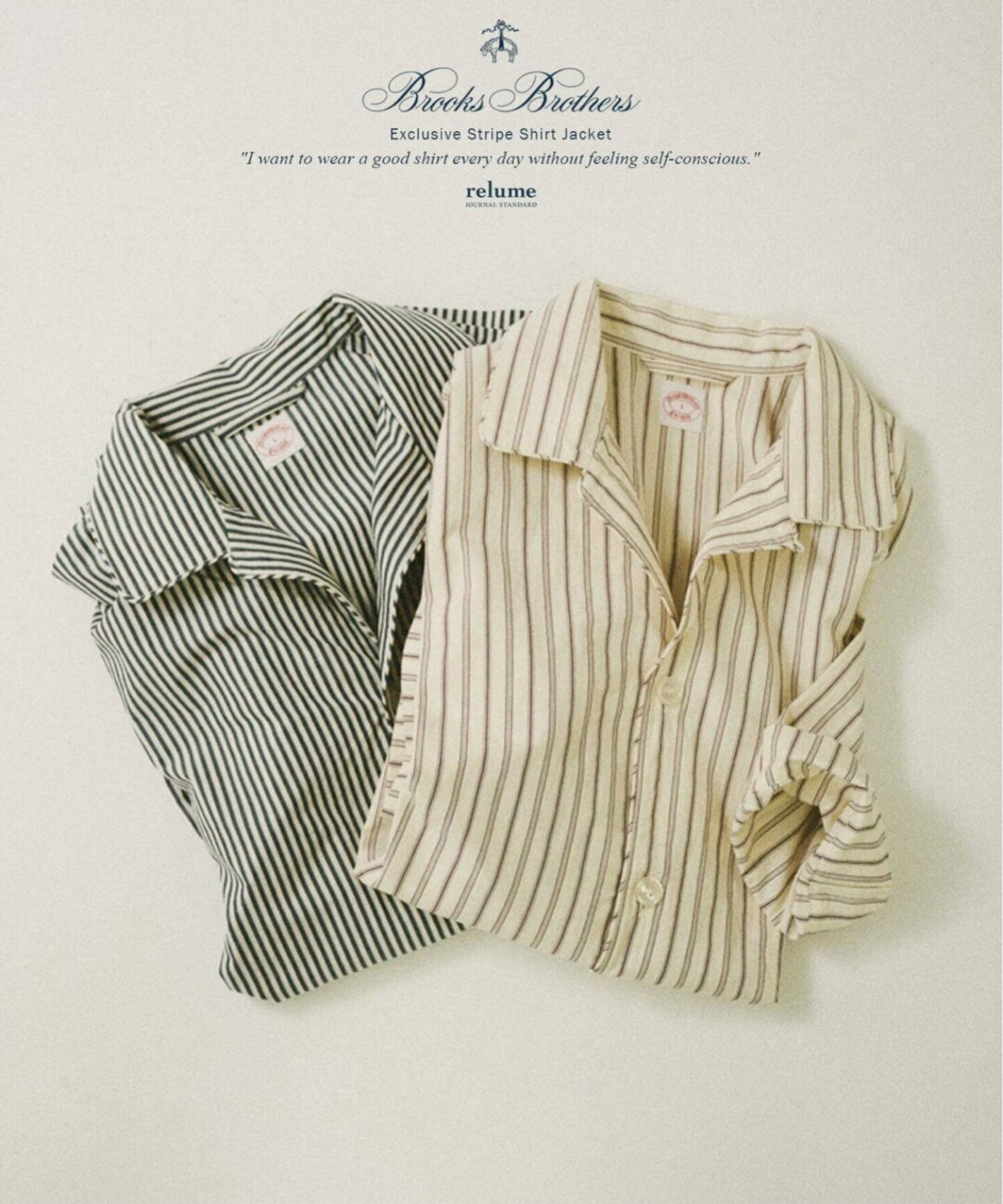 JOURNAL STANDARD relume × Brooks Brothers 2026 FW 別注 “ストライプ シャツジャケット”が9月上旬 発売 (ジャーナルスタンダード ブルックスブラザーズ)