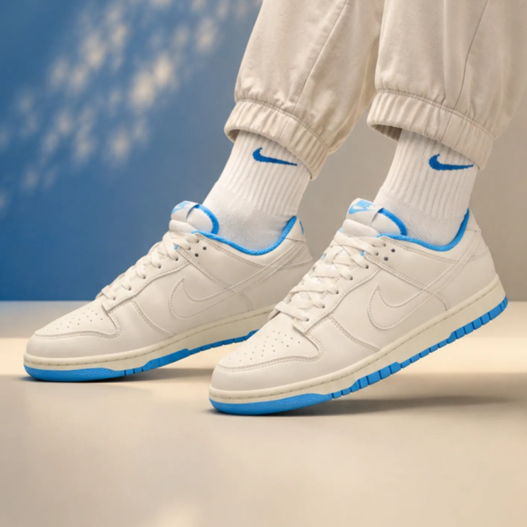 【2026年 発売】NIKE DUNK LOW RETRO “Pale Ivory/Football Blue” (ナイキ ダンク ロー レトロ “ペールアイボリー/フットボールブルー”) [HF5441-119]