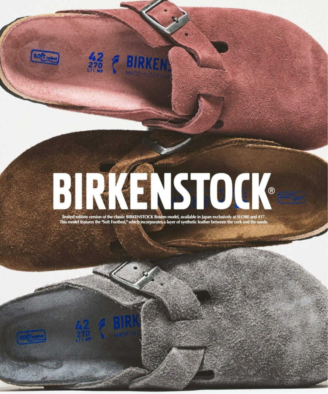417 EDIFICE × BIRKENSTOCK 2026 FW 別注 “Boston SFB Narrow”が8月下旬 発売 (エディフィス ビルケンシュトック ボストン)