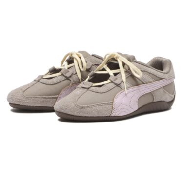 【2026年 7/24 発売】PUMA SPEEDCAT GO BRUSHED LUXE "Mouse Grey/Powder Pink" (プーマ スピードキャット ブラッシュド リュクス “グレー/ピンク”) [408995-01]