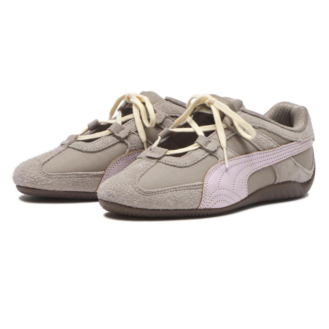 【2026年 7/24 発売】PUMA SPEEDCAT GO BRUSHED LUXE "Mouse Grey/Powder Pink" (プーマ スピードキャット ブラッシュド リュクス “グレー/ピンク”) [408995-01]