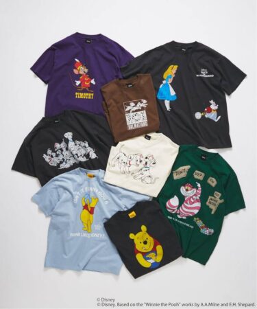 ディズニーの名作映画をモチーフにした"スペシャルグラフィックTシャツ"が発売 (Disney ダンボ 101匹わんちゃん くまのプーさん ふしぎの国のアリス)