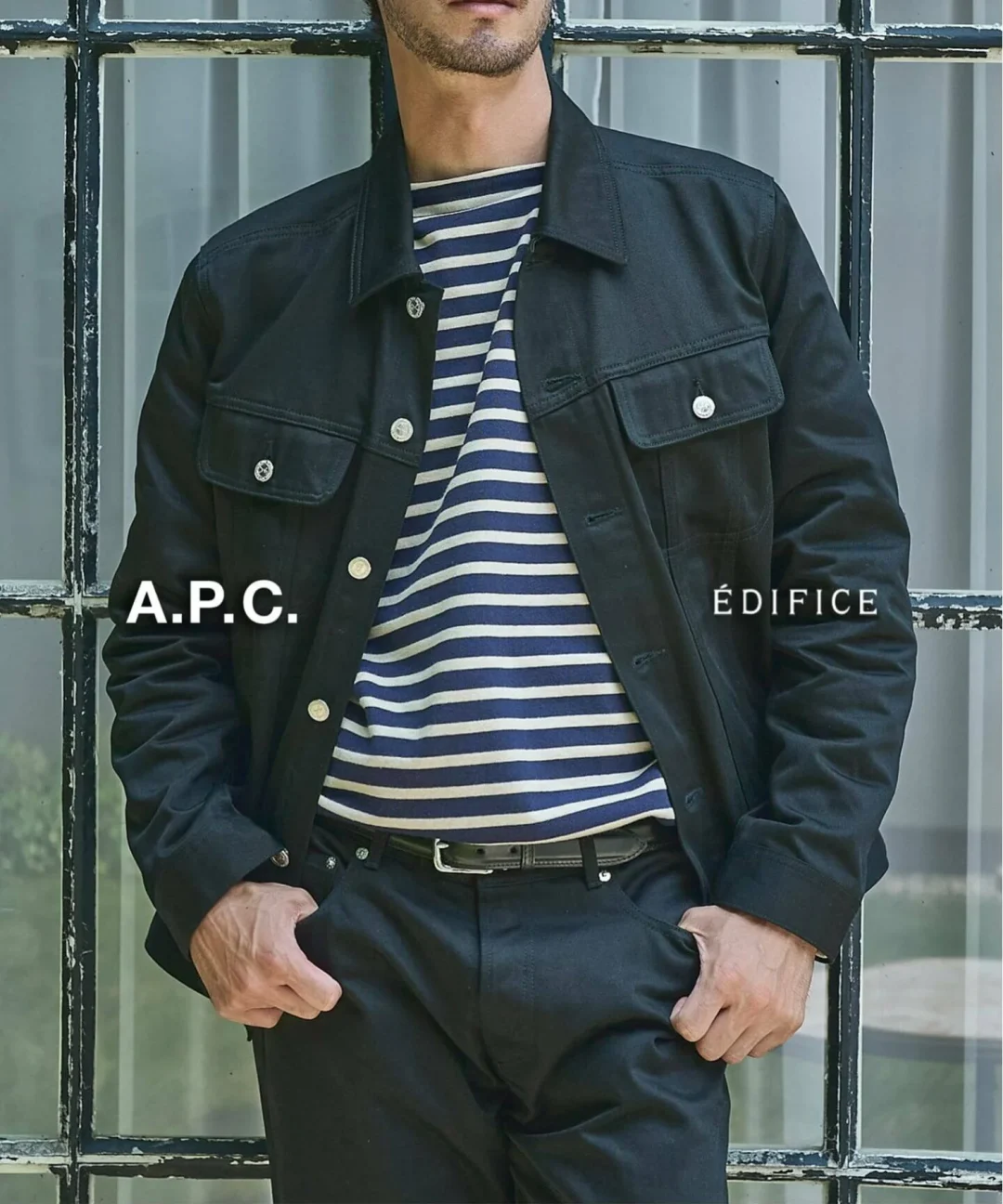 EDIFICE × A.P.C. 2026 FW 別注 “Satin Jacket & Satin Jean”が8月中旬 発売 (エディフィス アーペーセー)