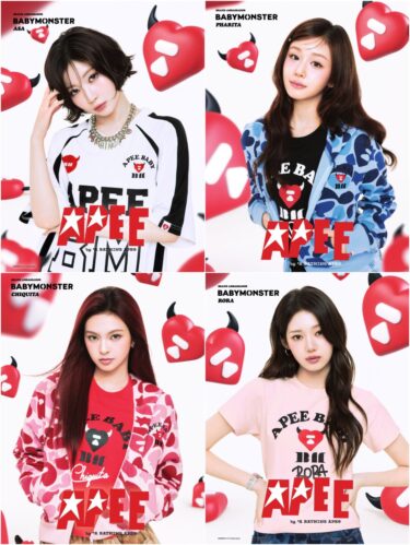 APEE × BABYMONSTER CAPSULE COLLECTIONが2026年 7/18 発売 (エイピー K-POPガールズグループ ベイビーモンスター)