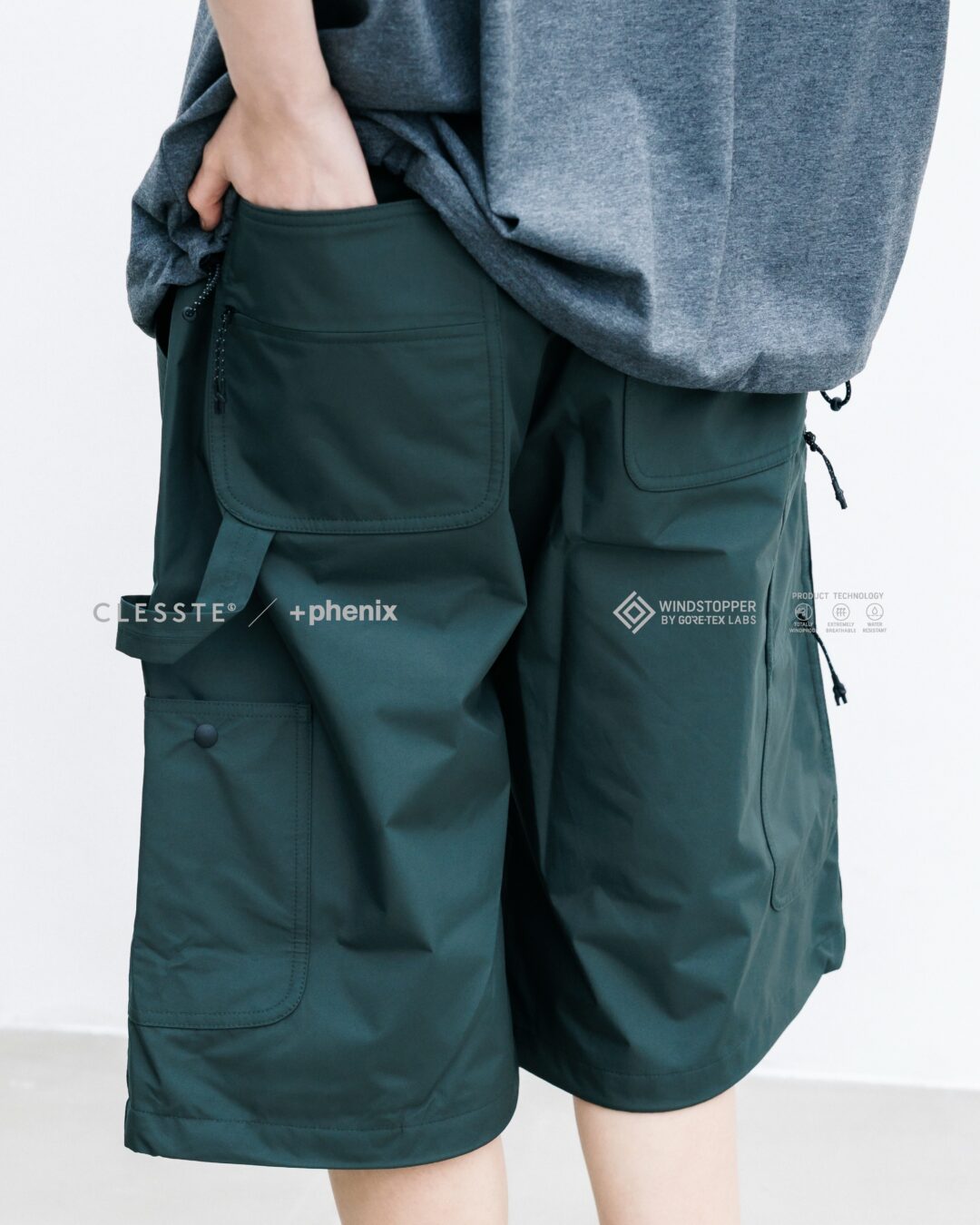 CLESSTE × Plus Phenix 2026 SS 別注 “WINDSTOPPER by GORE-TEX LABS CITY DOUBLE KNEE WORKER HALF PANTS”が7/22 発売 (クレスト プラスフェニックス ゴアテックス ウィンドストッパー パンツ)