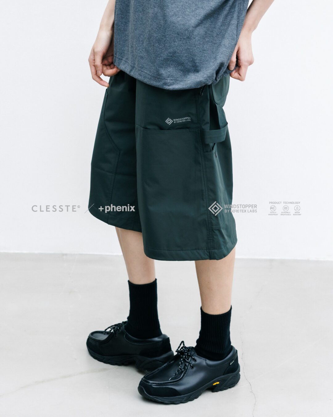 CLESSTE × Plus Phenix 2026 SS 別注 “WINDSTOPPER by GORE-TEX LABS CITY DOUBLE KNEE WORKER HALF PANTS”が7/22 発売 (クレスト プラスフェニックス ゴアテックス ウィンドストッパー パンツ)