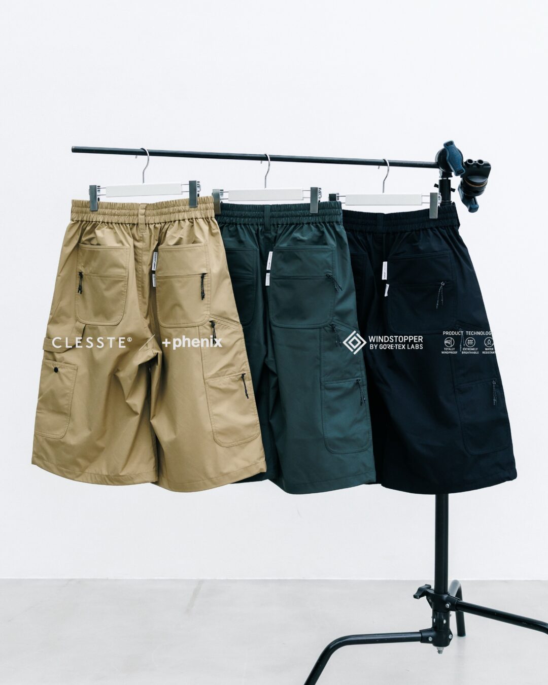 CLESSTE × Plus Phenix 2026 SS 別注 “WINDSTOPPER by GORE-TEX LABS CITY DOUBLE KNEE WORKER HALF PANTS”が7/22 発売 (クレスト プラスフェニックス ゴアテックス ウィンドストッパー パンツ)