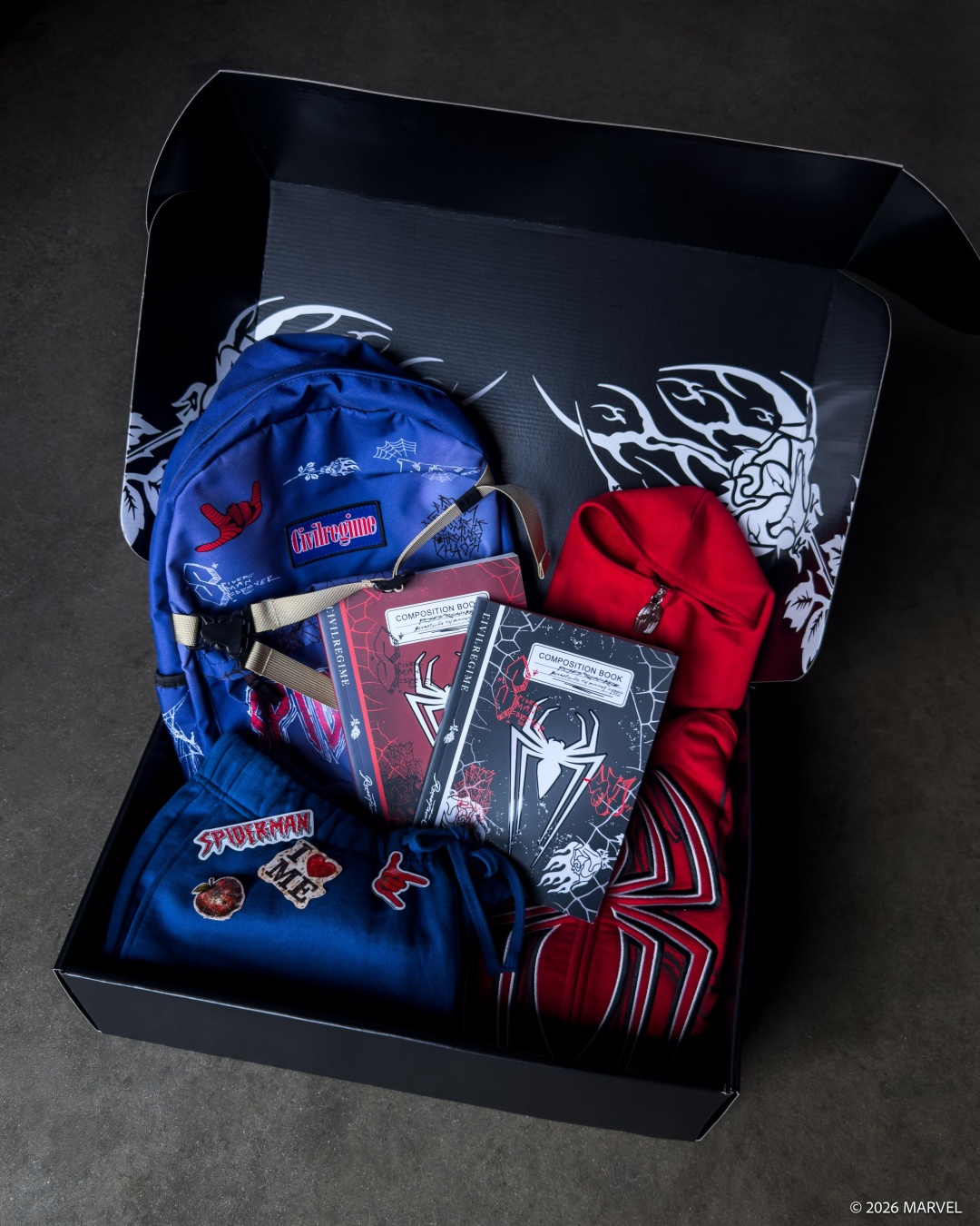 Civil Regime × Spider-Man コラボコレクションが2026年 7/24 発売 (シヴィル・レジーム スパイダーマン)