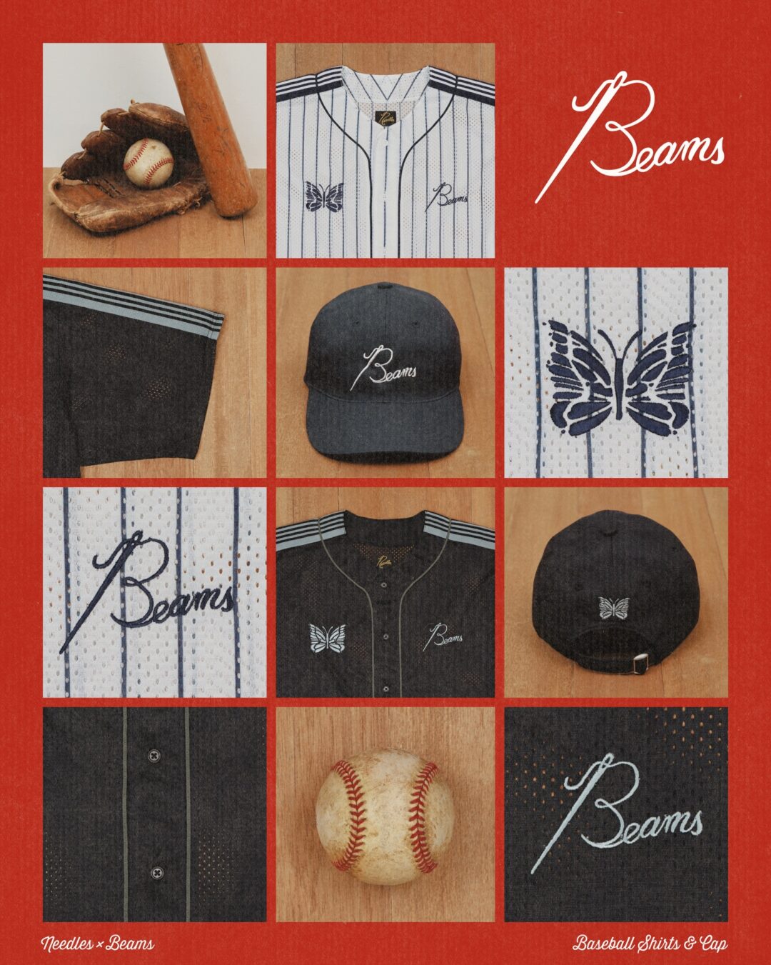 NEEDLES × BEAMS 2026 別注 “ベースボールシャツ & ベースボールキャップ”が2026年 7/25 発売 (ニードルズ ビームス)
