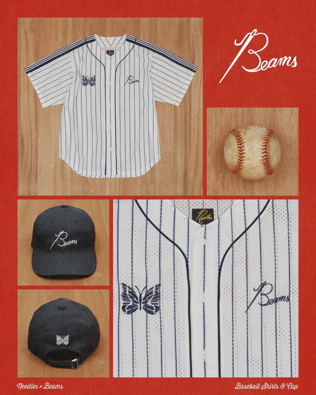 NEEDLES × BEAMS 2026 別注 “ベースボールシャツ & ベースボールキャップ”が2026年 7/25 発売 (ニードルズ ビームス)