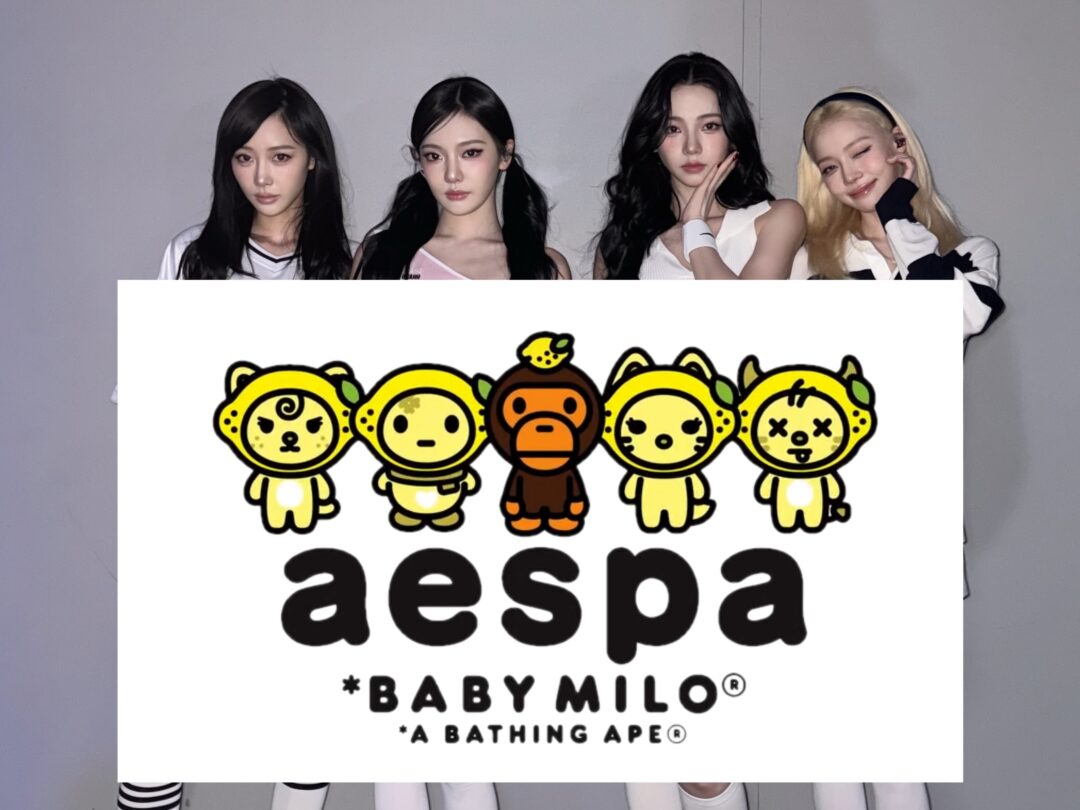 aespa x A BATHING APE BABYMILO コラボレーションが2026年 8/1 発売 (エスパ ア ベイシング エイプ)