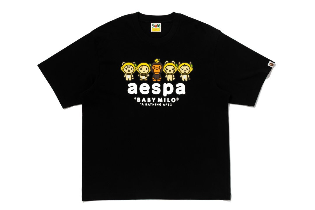 aespa x A BATHING APE BABYMILO コラボレーションが2026年 8/1 発売 (エスパ ア ベイシング エイプ)