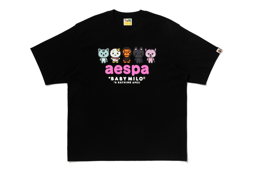 aespa x A BATHING APE BABYMILO コラボレーションが2026年 8/1 発売 (エスパ ア ベイシング エイプ)