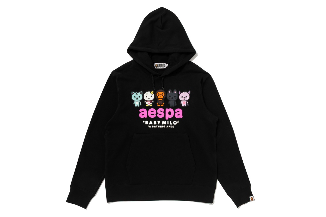 aespa x A BATHING APE BABYMILO コラボレーションが2026年 8/1 発売 (エスパ ア ベイシング エイプ)