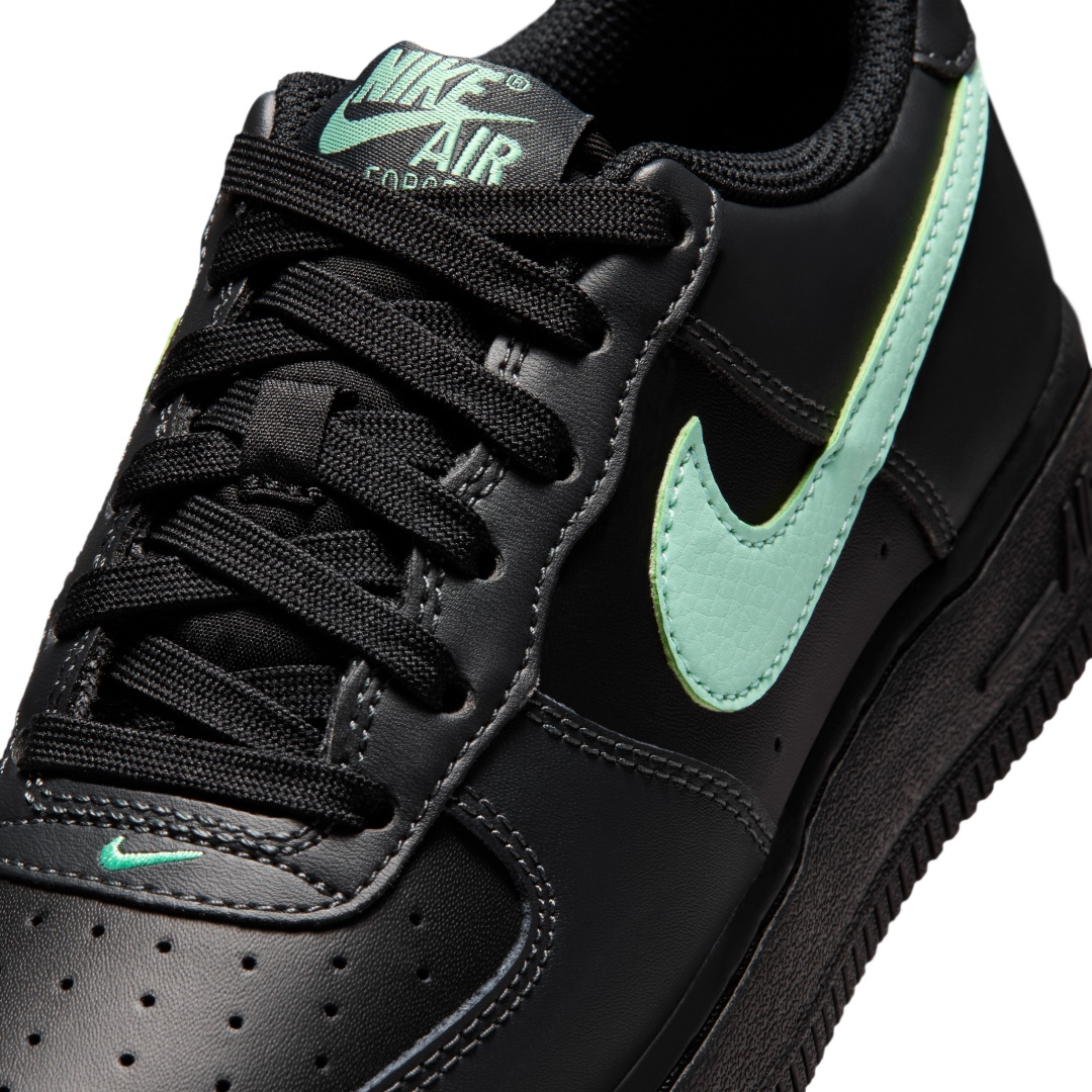 【2026 FALL】NIKE GS AIR FORCE 1 LOW “Black/Arctic Green” (ナイキ エア フォース 1 ロー “ブラック/アークティックグリーン”) [CT3839-018]