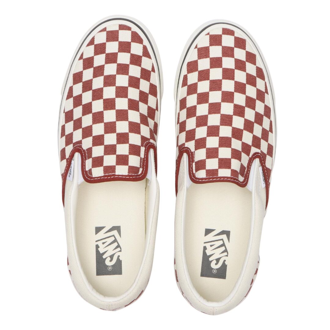 【2026年 7/1 発売】VANS PREMIUM CLASSIC SLIP-ON 98 “CHECKERBOARD/PEWTER/POPPY EMBER RED” (バンズ プレミアム クラシック スリッポン) [VN000D9PGWR/VN000D9PPWT]