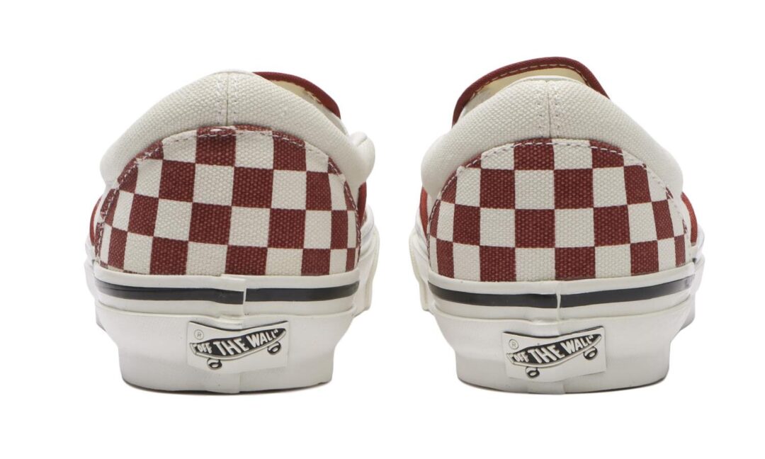 【2026年 7/1 発売】VANS PREMIUM CLASSIC SLIP-ON 98 “CHECKERBOARD/PEWTER/POPPY EMBER RED” (バンズ プレミアム クラシック スリッポン) [VN000D9PGWR/VN000D9PPWT]