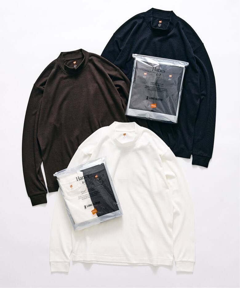 Hanes × 417 EDIFICE 2026 別注 “CLEAR CUT COTTON SMOOTH MOCK NECK – MODERN FIT”が2026年 9月上旬 発売 (ヘインズ エディフィス)