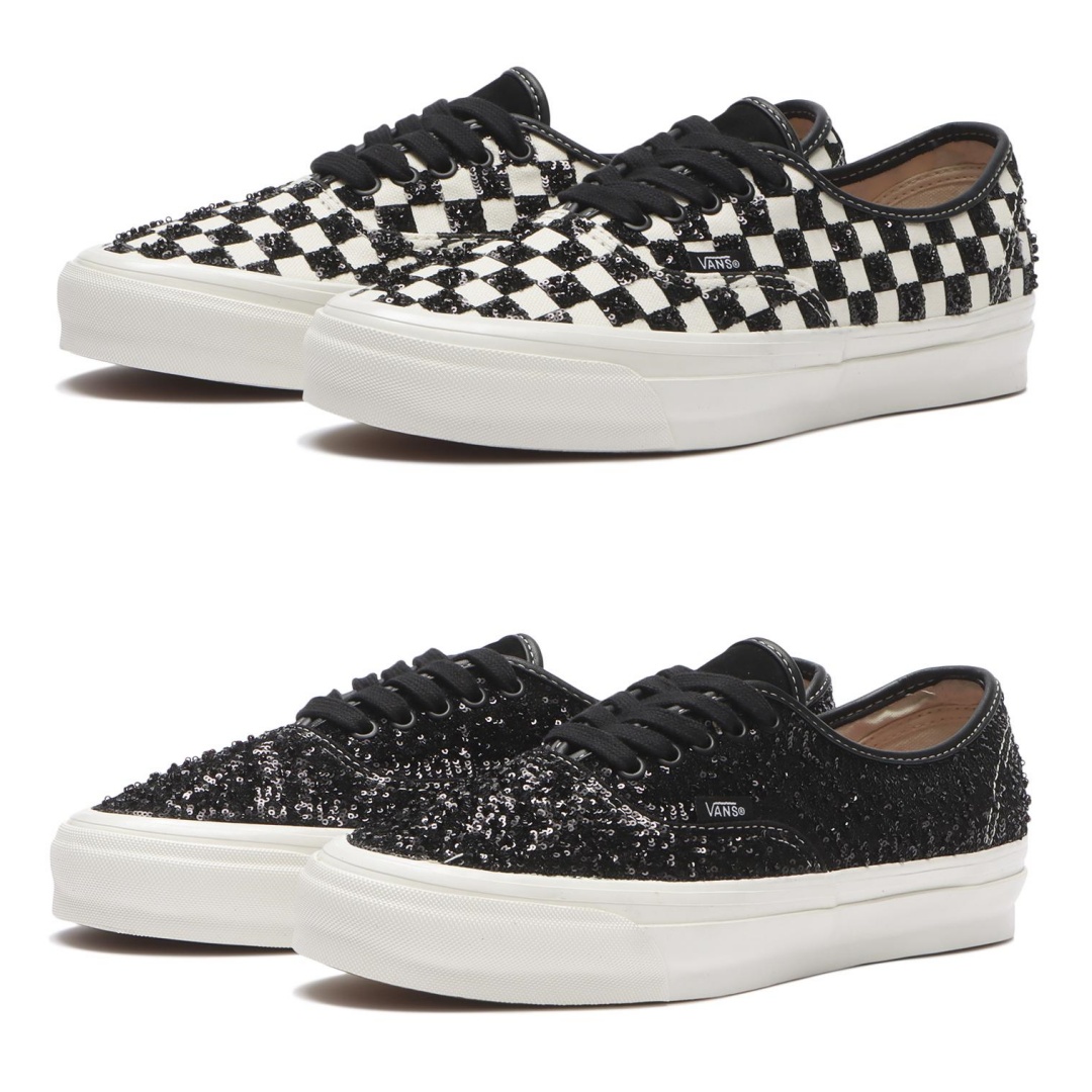 【2026年 7/1 発売】VANS PREMIUM AUTHENTIC 44 “BEADED/CHECKERBOARD/BEADED BLACK” (バンズ プレミアム クラシック スリッポン) [VN000DB8705/VN000DB8BZW]