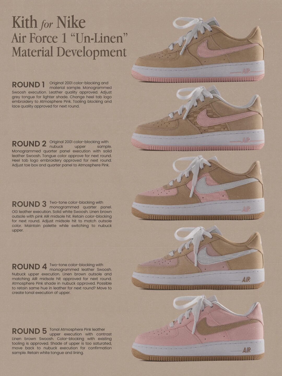 【2026年 発売予定】KITH × NIKE AIR FORCE 1 LOW & AIR MAX 95 SP “Linen” (キス ナイキ エア マックス フォース “リネンコレクション”) [IW8732-225/IW8733-201/IM6039-201]