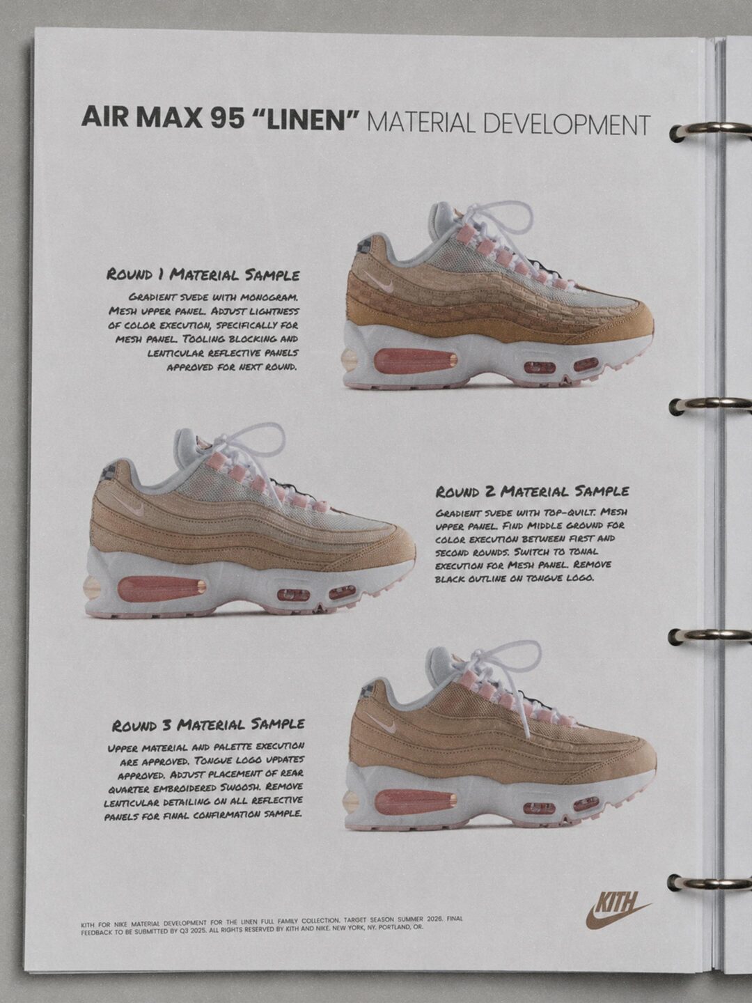 【2026年 発売予定】KITH × NIKE AIR FORCE 1 LOW & AIR MAX 95 SP “Linen” (キス ナイキ エア マックス フォース “リネンコレクション”) [IW8732-225/IW8733-201/IM6039-201]
