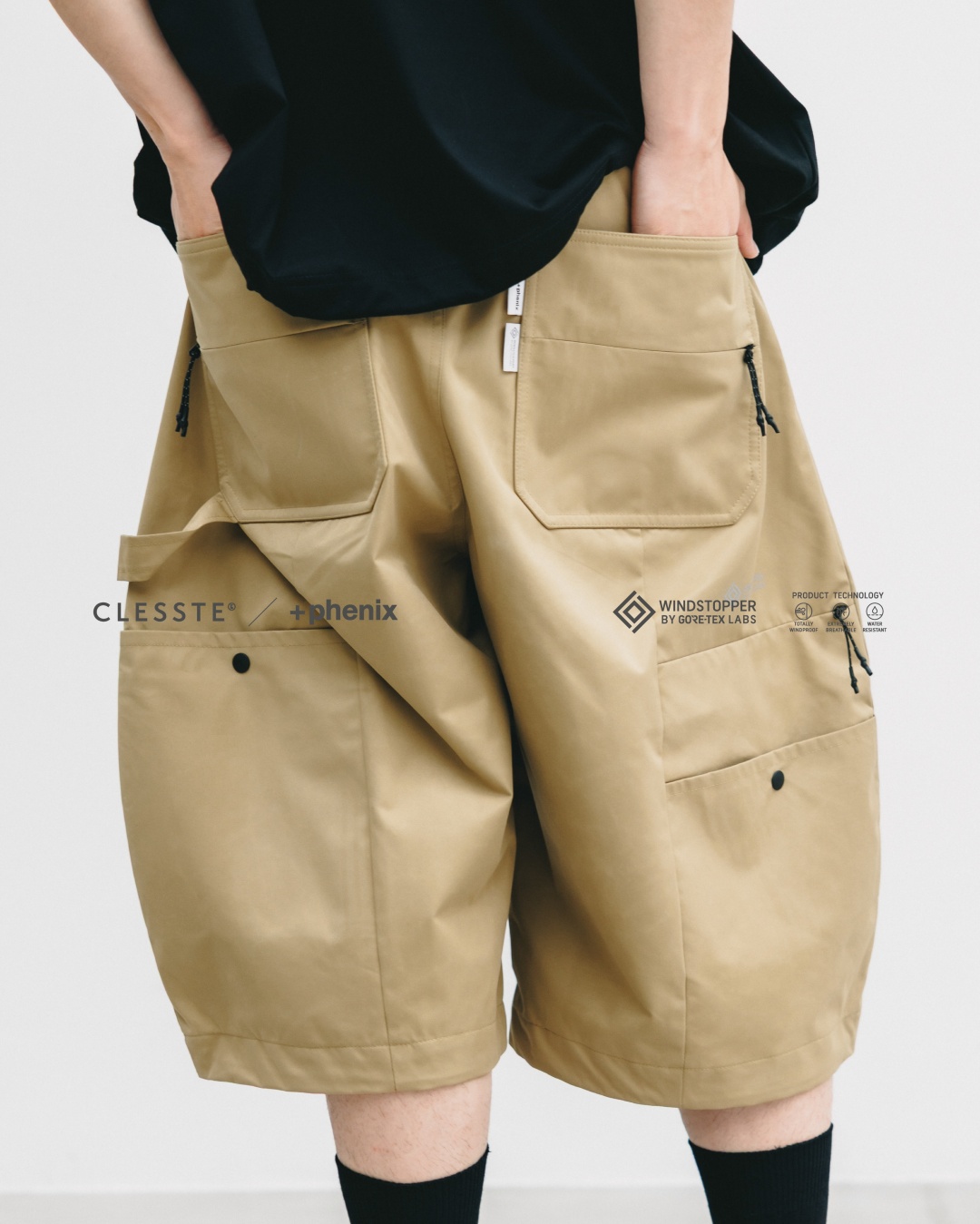 CLESSTE × Plus Phenix 2026 SS 別注 “WINDSTOPPER by GORE-TEX LABS TWILL CITY MASSIVE UTILITY HALF PANTS”が7/8 発売 (クレスト プラスフェニックス ゴアテックス ウィンドストッパー パンツ)