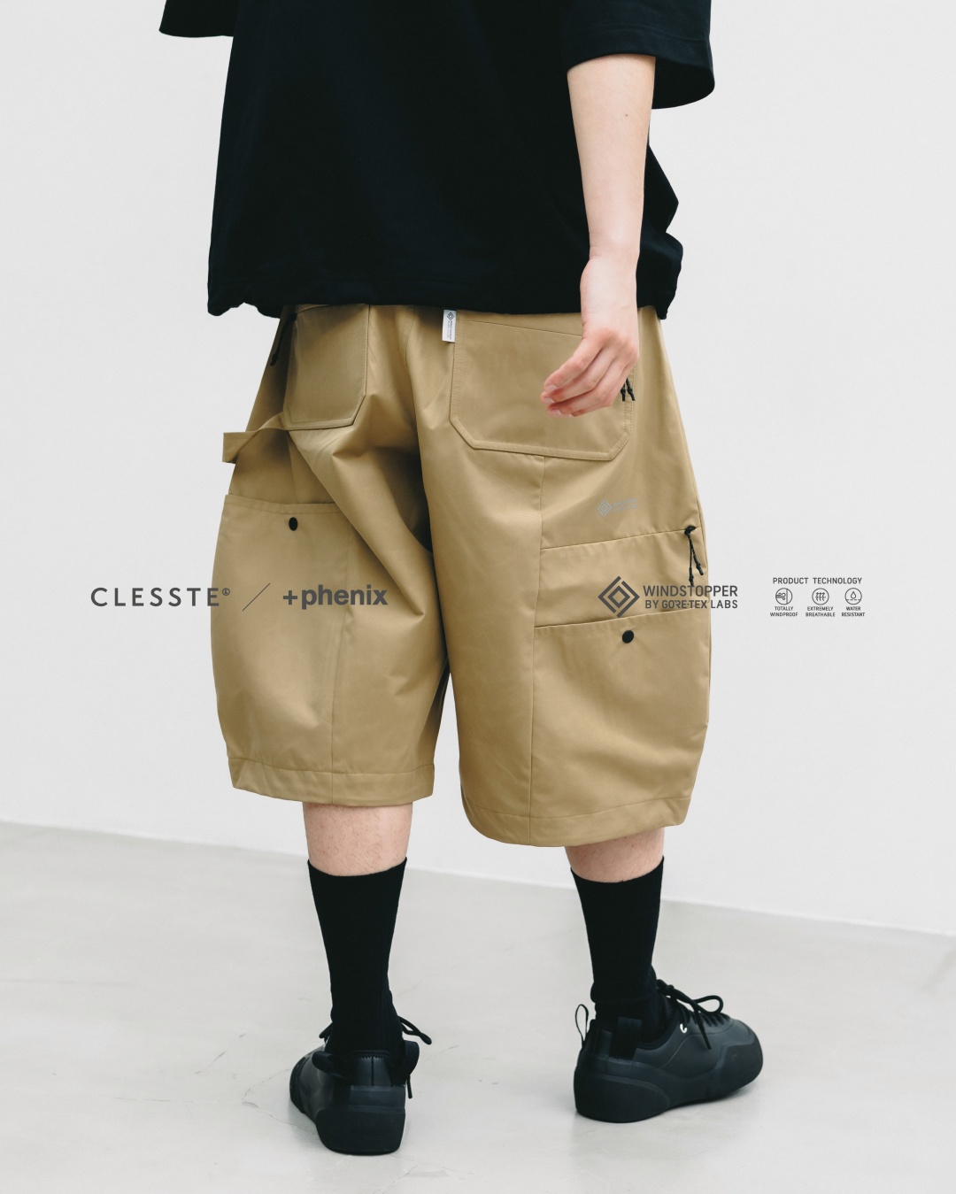CLESSTE × Plus Phenix 2026 SS 別注 “WINDSTOPPER by GORE-TEX LABS TWILL CITY MASSIVE UTILITY HALF PANTS”が7/8 発売 (クレスト プラスフェニックス ゴアテックス ウィンドストッパー パンツ)