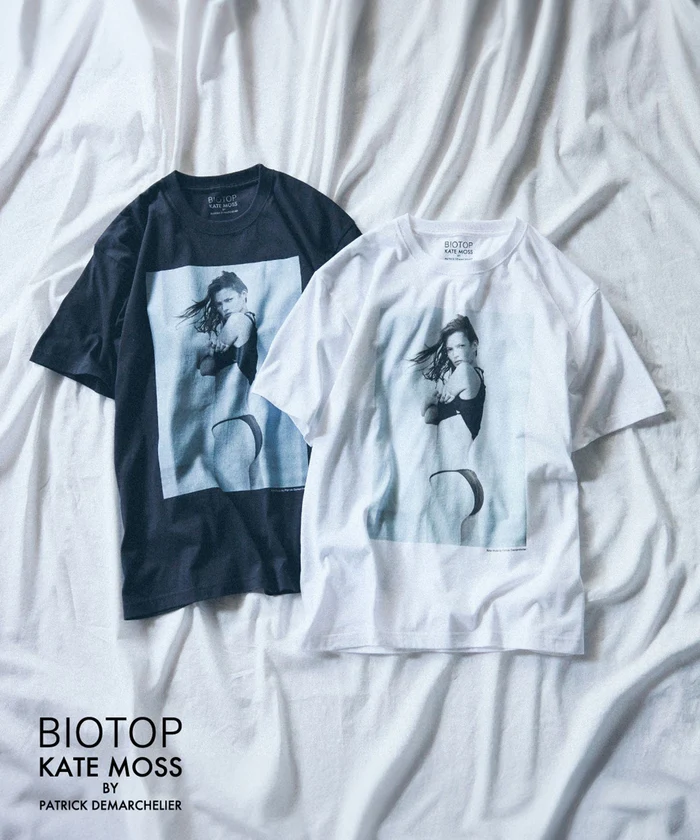 BIOTOP × Kate Moss by Patrick Demarchelier “Photo Tee 2026年 春夏モデル” 第2弾が7/31 発売 (ケイト・モス ビオトープ)