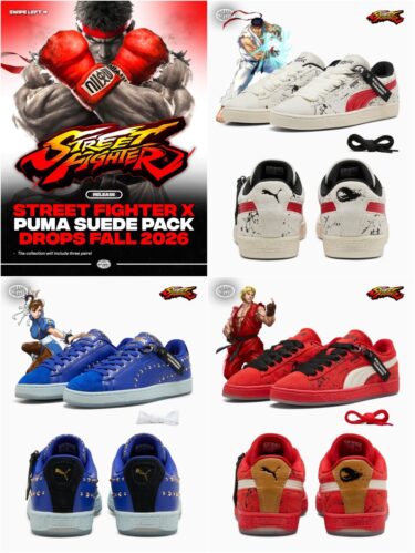【2026年 秋 発売予定】ストリートファイター × PUMA SUEDE コレクション (Street Fighter プーマ スエード) [410646-01/410647-01/410648-01]