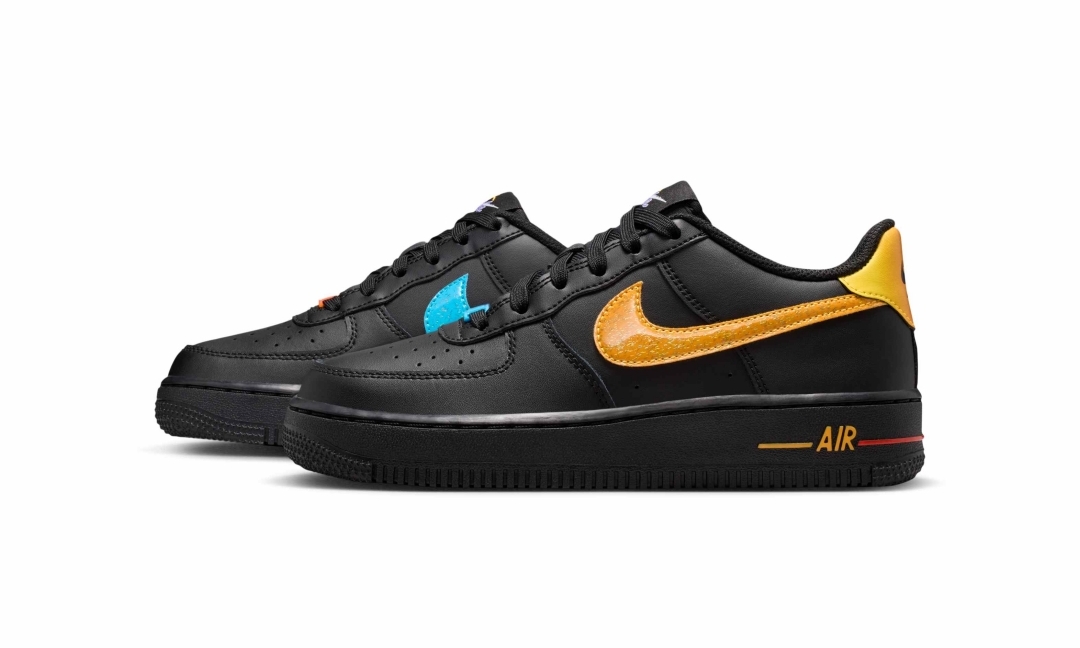 【2026 FALL】NIKE GS AIR FORCE 1 LOW “Black/Multi” (ナイキ エア フォース 1 ロー “ブラック/マルチカラー”) [IM7742-001]