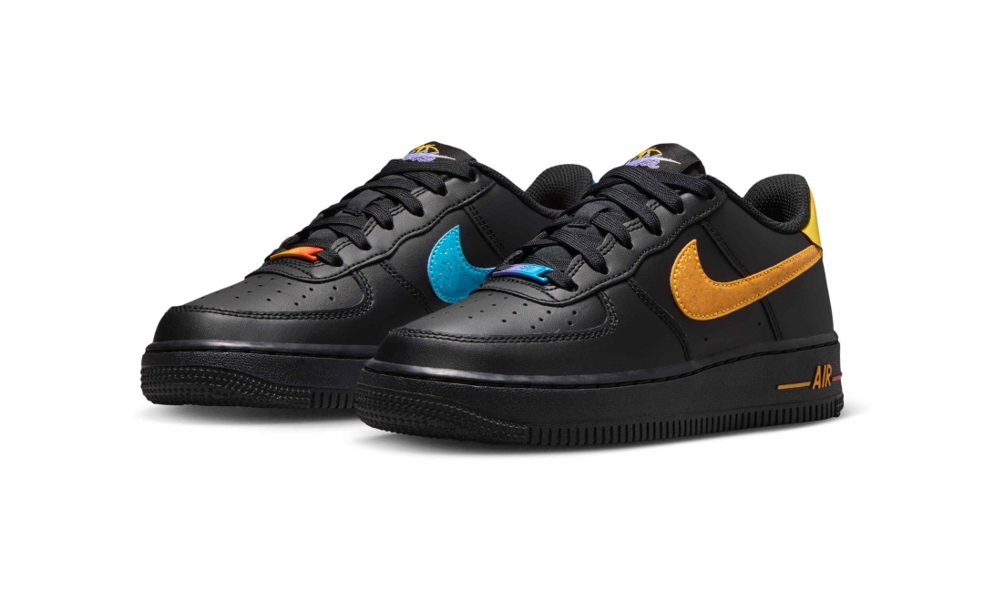 【2026 FALL】NIKE GS AIR FORCE 1 LOW “Black/Multi” (ナイキ エア フォース 1 ロー “ブラック/マルチカラー”) [IM7742-001]