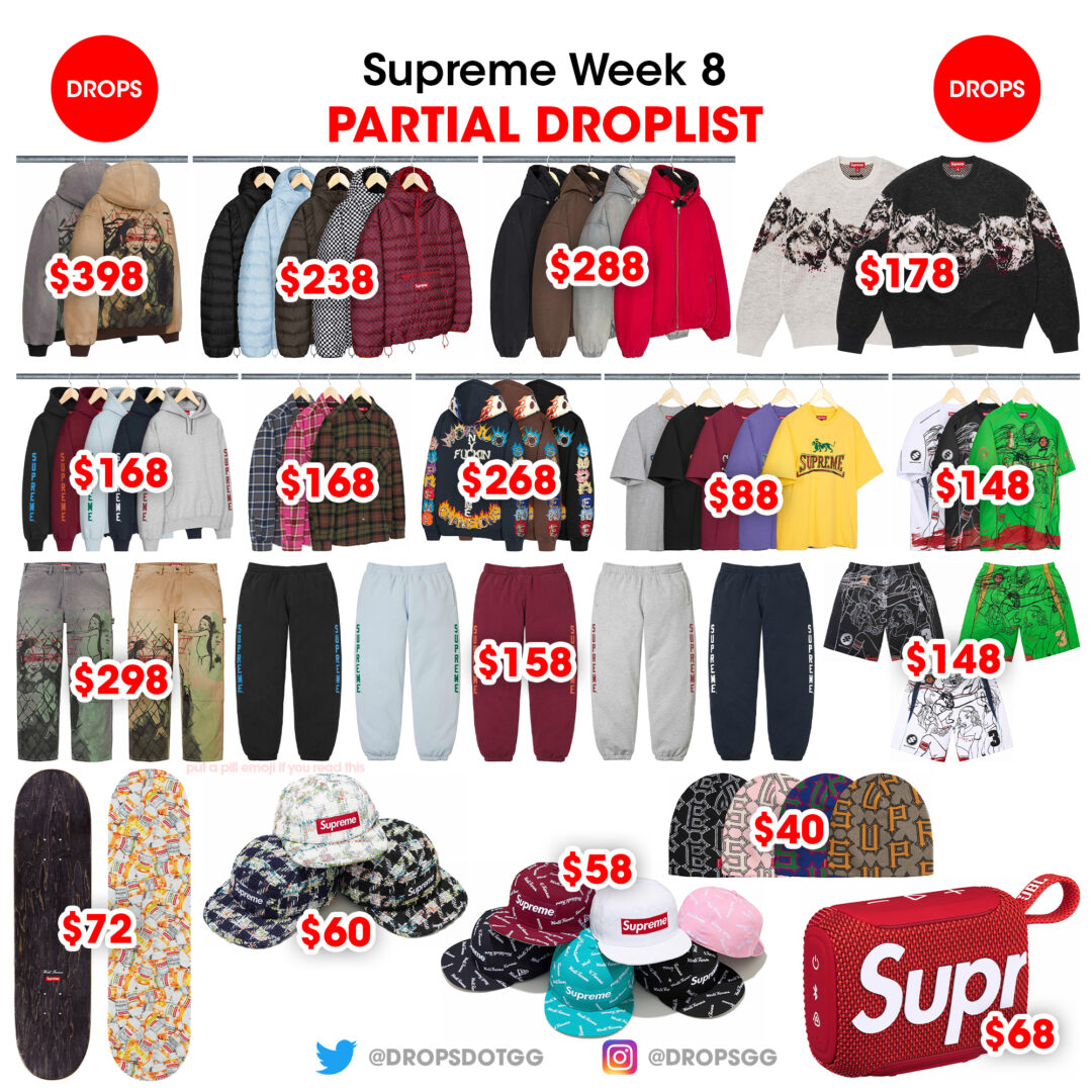 【SUPREME 2026 FW – シュプリーム 2026年 秋冬】国内 10/17 発売予定 – week 9に「Martine Rose」コラボアイテムなどが登場予定
