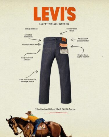 Levi’s Vintage Clothing「1942 501 JEANS 限定復刻モデル」が2026年 8/13 発売 (リーバイス ビンテージ クロージング)