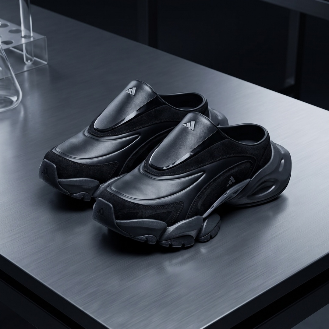 【2026年 発売】adidas Originals XLG RUNNER Mule “Black Leather” (アディダス オリジナルス ランナー ミュール “ブラックレザー”) [LC3789]