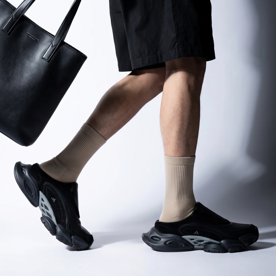 【2026年 発売】adidas Originals XLG RUNNER Mule “Black Leather” (アディダス オリジナルス ランナー ミュール “ブラックレザー”) [LC3789]