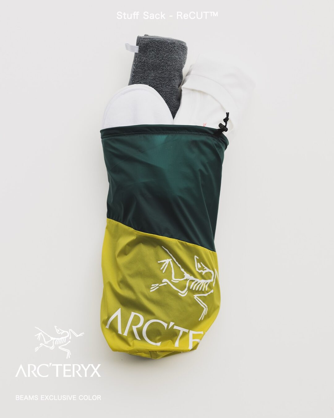 ARC’TERYX / BEAMS EXCLUSIVE “STUFF SACK-ReCUT”が2026年 8/15 発売 (アークテリクス ビームス)