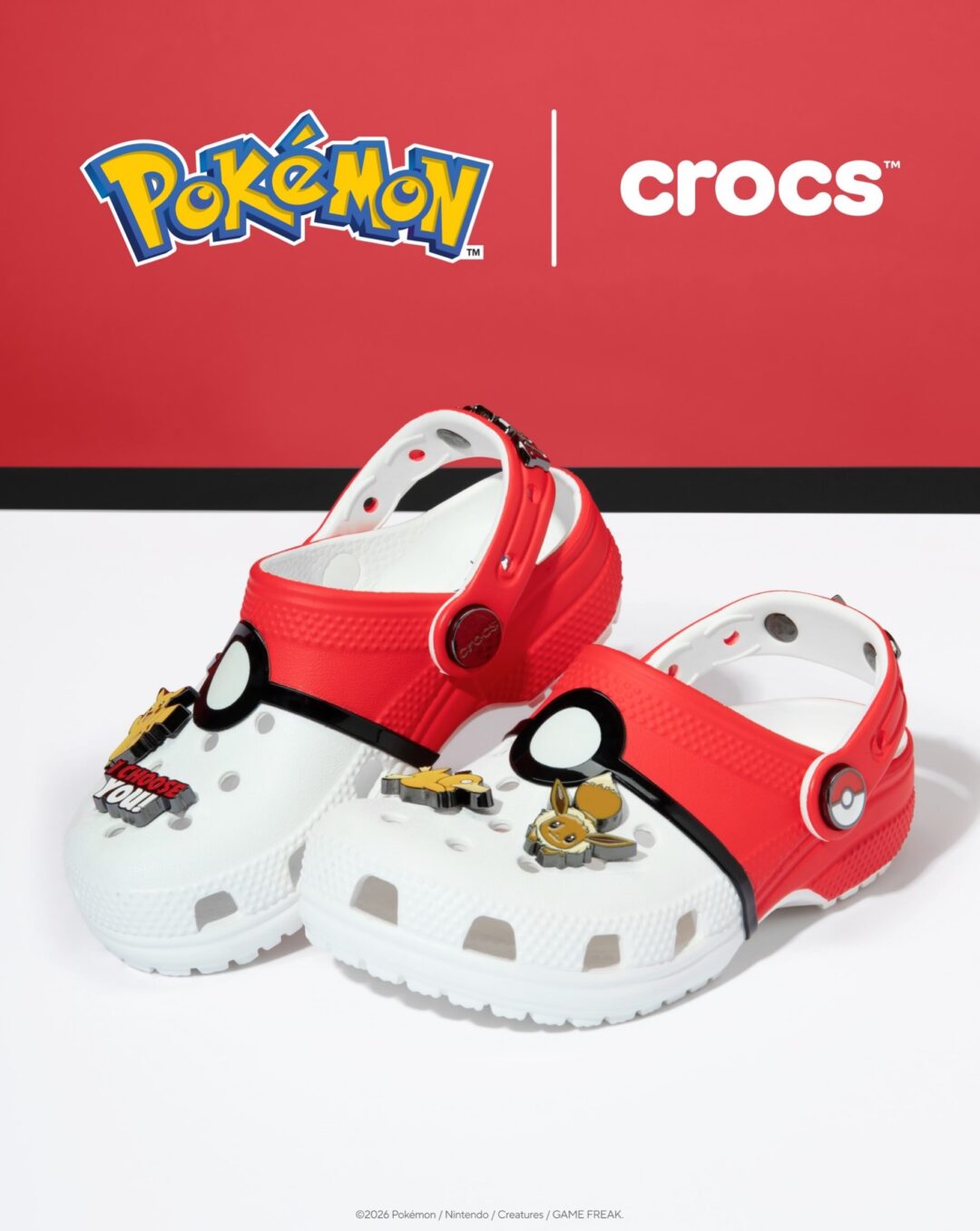 ポケモン モンスターボール × クロックス クラシッククロッグが2026年 8/28 発売予定 (Crocs Classic Clog POKEMON Poke Ball) [212064]