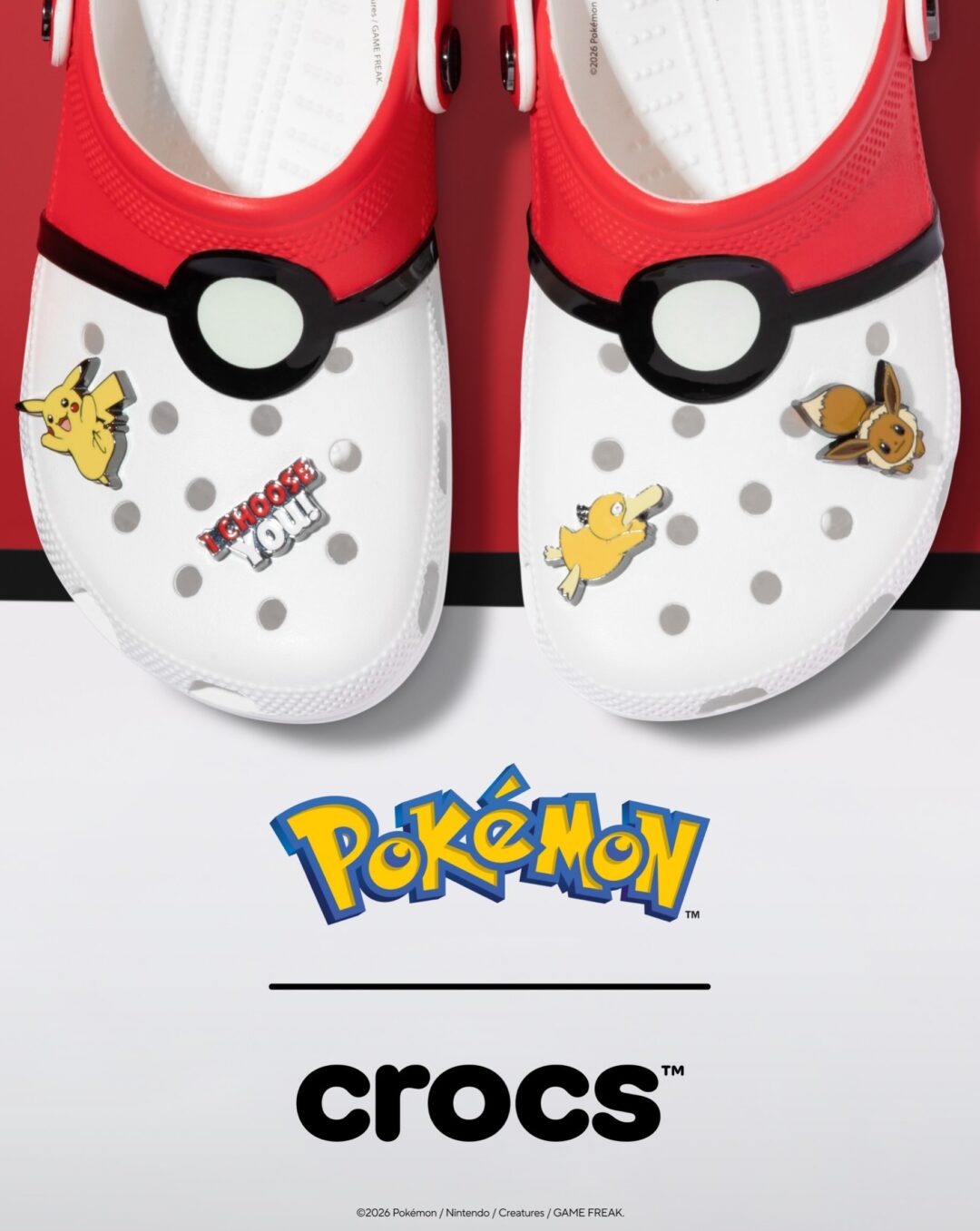 ポケモン モンスターボール × クロックス クラシッククロッグが2026年 8/28 発売予定 (Crocs Classic Clog POKEMON Poke Ball) [212064]