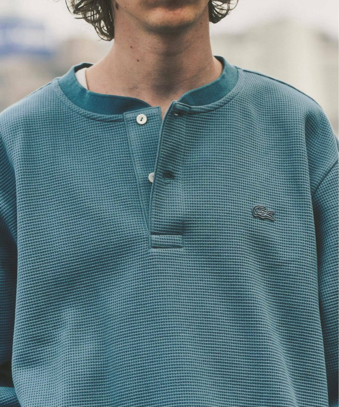 417 EDIFICE × LACOSTE 2026 FW 別注 “ヘンリーネック ワッフルTシャツ”が9月上旬 発売 (エディフィス ラコステ)