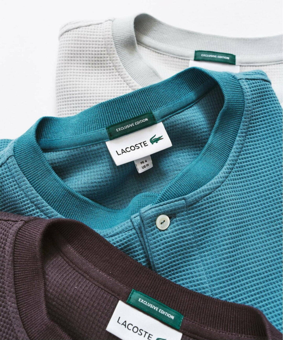 417 EDIFICE × LACOSTE 2026 FW 別注 “ヘンリーネック ワッフルTシャツ”が9月上旬 発売 (エディフィス ラコステ)