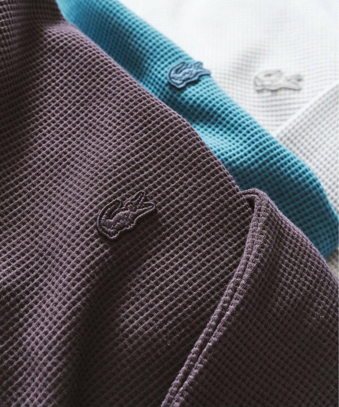 417 EDIFICE × LACOSTE 2026 FW 別注 “ヘンリーネック ワッフルTシャツ”が9月上旬 発売 (エディフィス ラコステ)