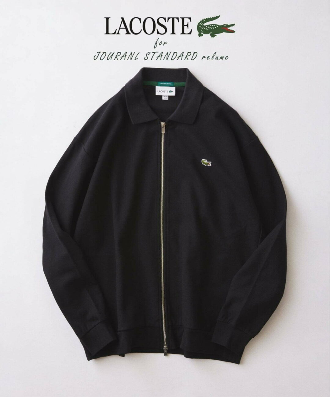 JOURNAL STANDARD relume × LACOSTE 2026 FW 別注 ミラノリブ フルジップ カーディガン（lacoste × JOURNAL STANDARD relume）