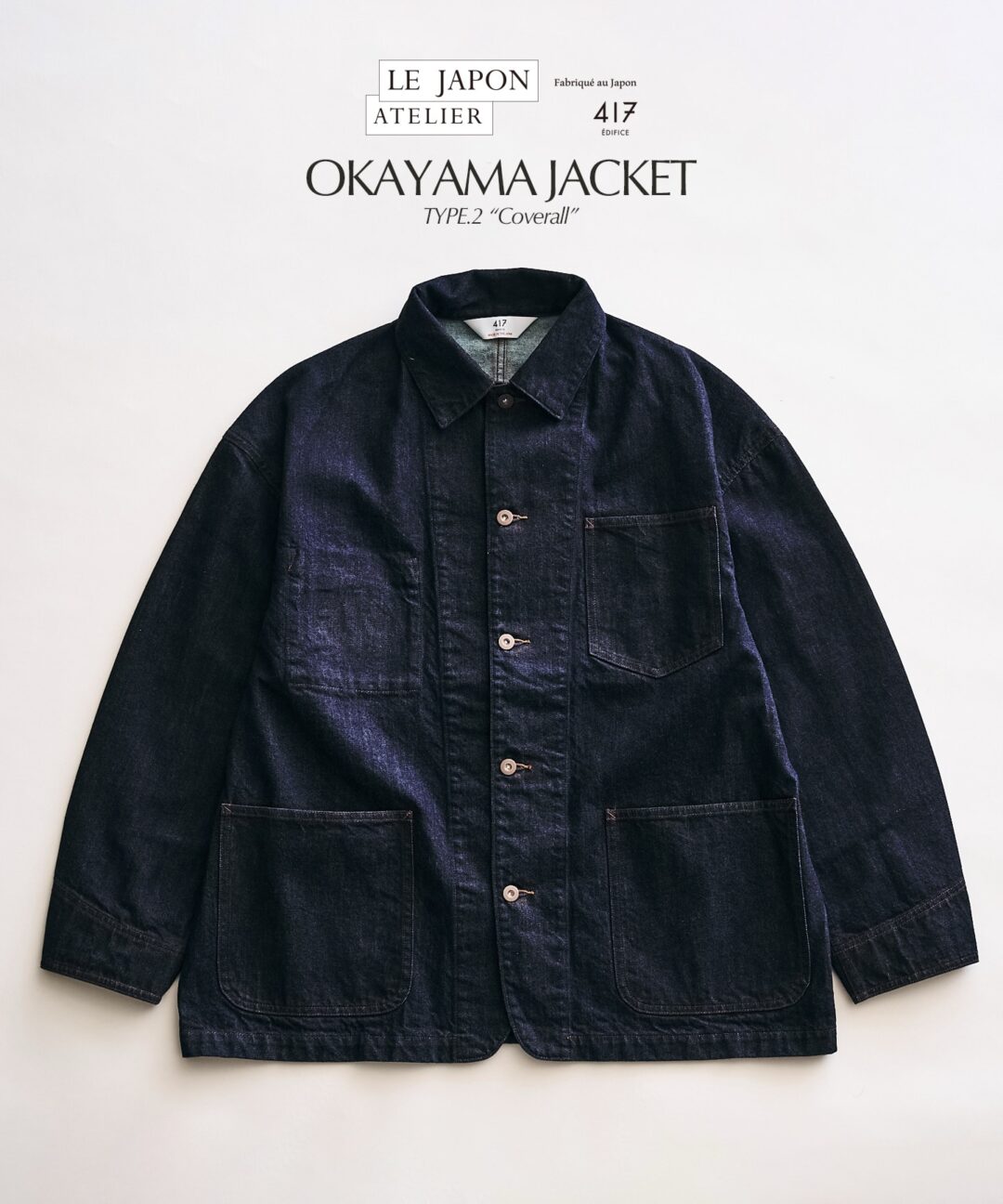 417 EDIFICE 2026 FW “LE JAPON ATELIER OKAYAMA DENIM ジャケット &パンツ”が、8月中旬 発売 (エディフィス オカヤマデニム)