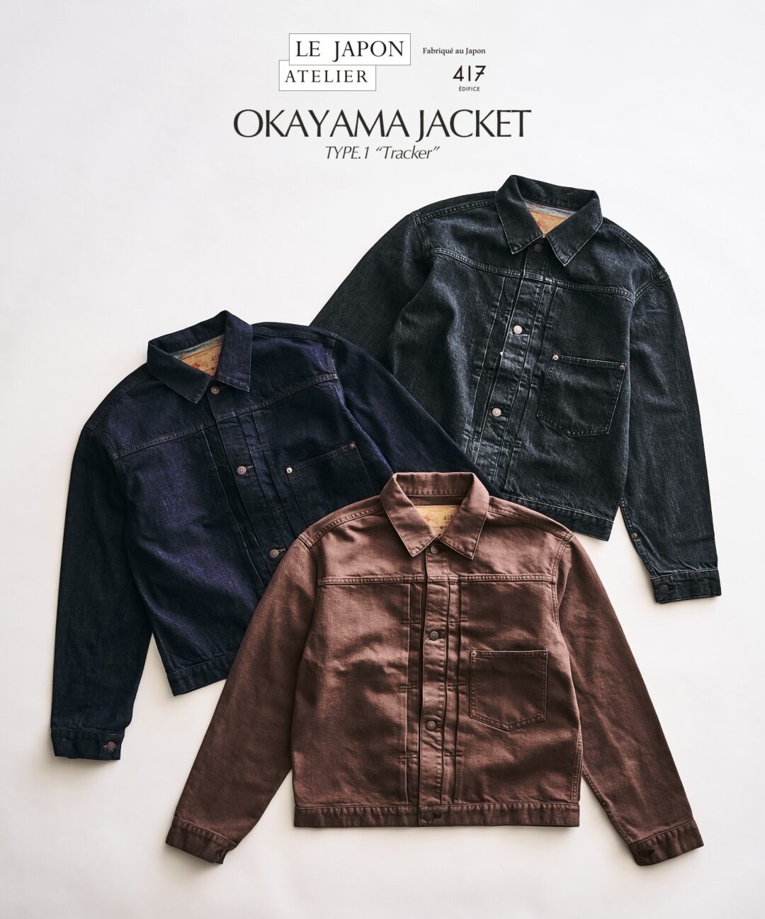 417 EDIFICE 2026 FW “LE JAPON ATELIER OKAYAMA DENIM ジャケット &パンツ”が、8月中旬 発売 (エディフィス オカヤマデニム)